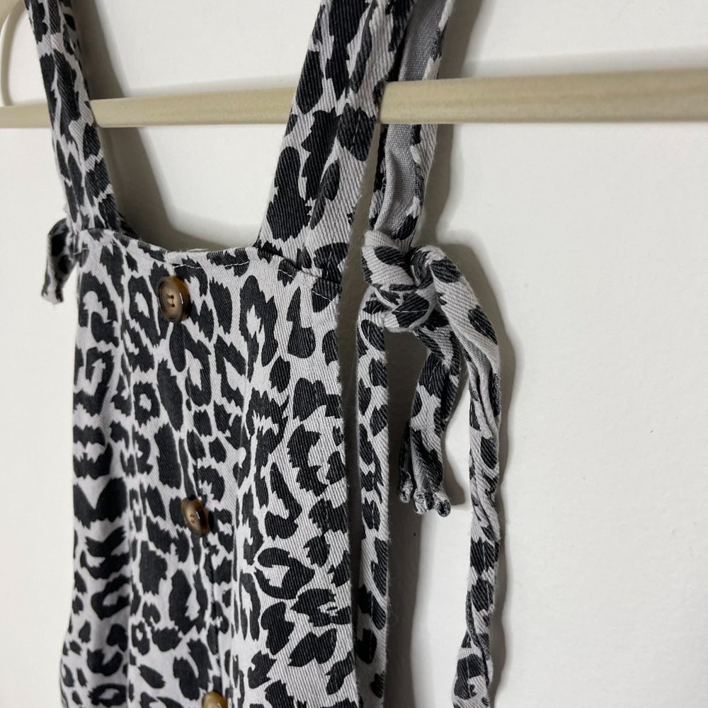 Leopard Print Short Overalls W/ Adjustable Straps - image 6